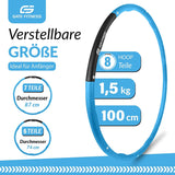 GATE FITNESS® Hula Hoop Reifen 1,5kg Blau für Anfänger & Fortgeschrittene - Gate Fitness